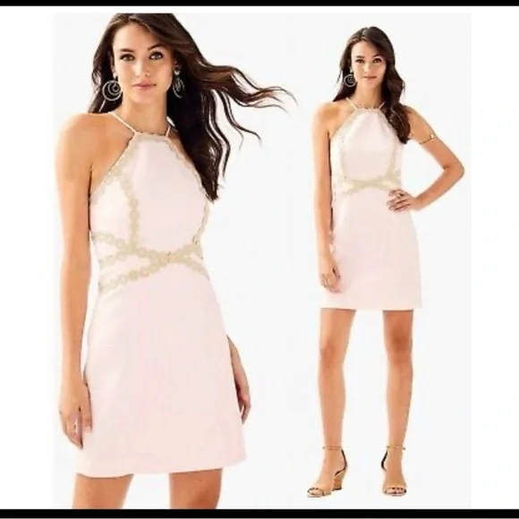 Lilly Pulitzer Pink and Gold Mini Dress - Picture 2 of 4